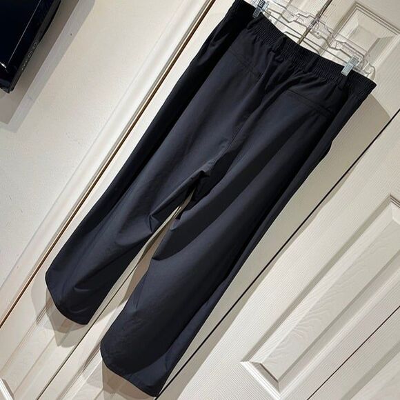 Gap GapFit Black High Rise Runaround Wide Leg Trousers Lightweight Elastic Waist - Picture 5 of 12